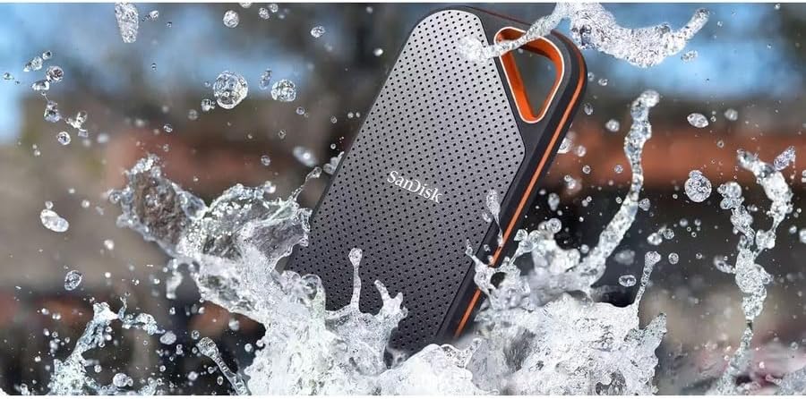 SanDisk 4TB Extreme PRO Portable SSD External Drive, up to 2000 MB/s read and write speed External SSD (Model: SDSSDE81-4T00-G25)