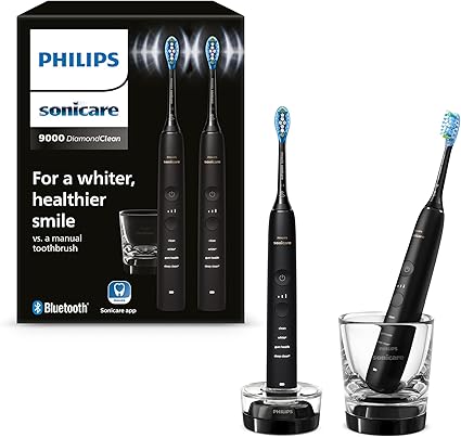 Philips Sonicare DiamondClean 9000 Electric Toothbrushes Black Dual Pack (Model HX9914/54)