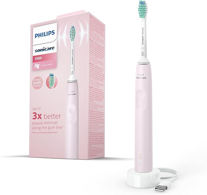 PHILIPS SONICARE HX3671 / 11 Electric Toothbrush Series 3000 (1 Mode - 1 Intensity - Pink) + 1 Brush Head