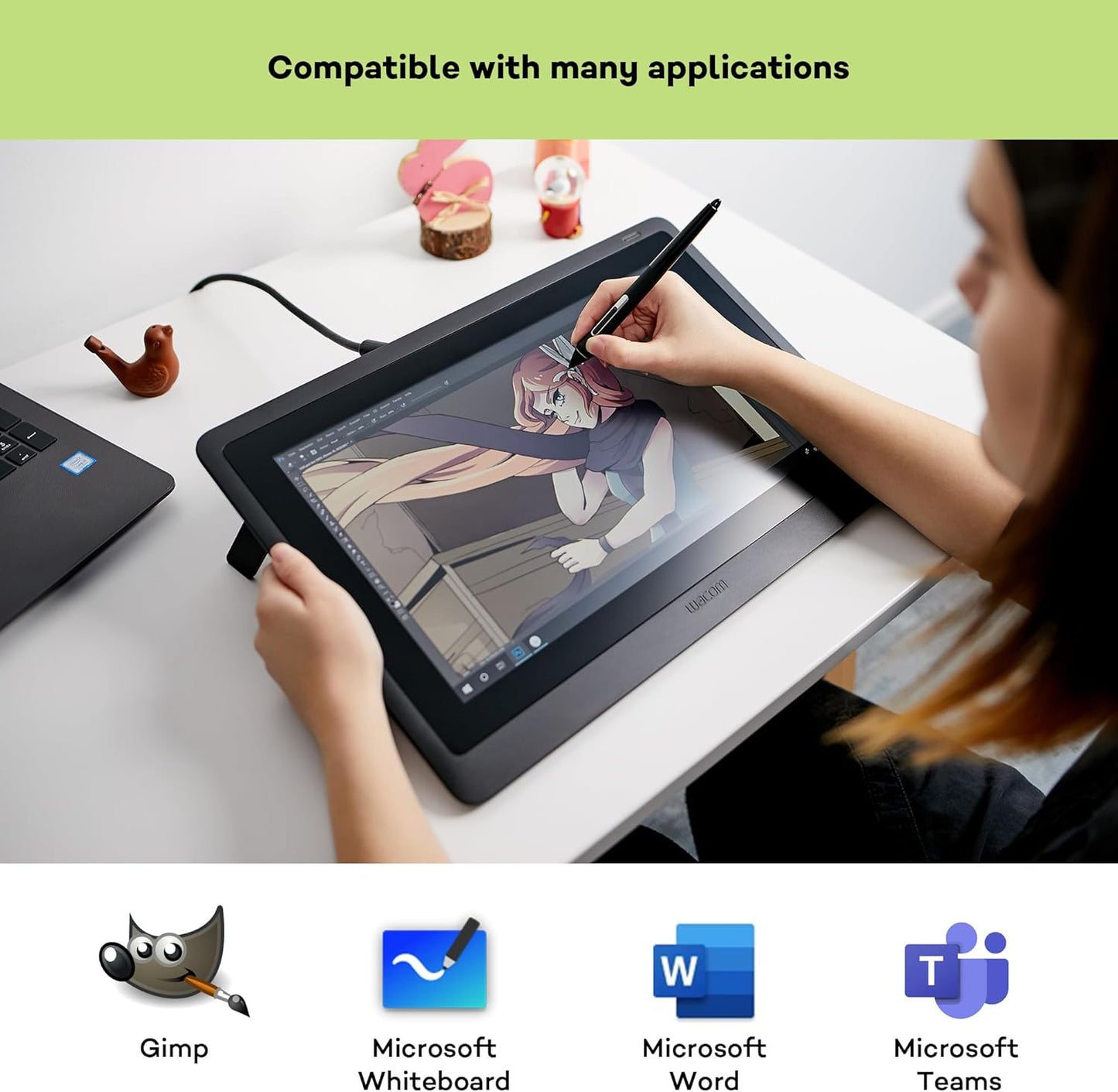 Wacom Cintiq 16 Graphics Tablet with Screen for Digital Drawing, Wacom Pen Pro 2, Full HD 1920 x 1080, Black [Energy Efficiency Class E]