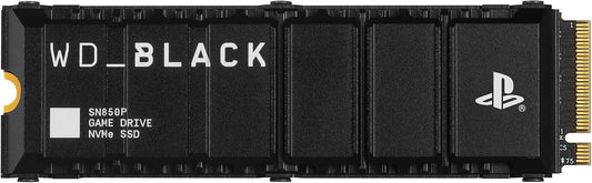 WD_BLACK SN850P 2TB PS5 SSD - Officially licensed for Playstation PS5 consoles, PS5 expansion card, Speeds up to 7300 MB/s, M.2 2280 PCIe NVMe, Exclusive Heatsink Design, Internal gaming SSD, Black